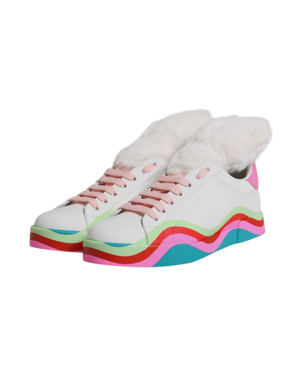 Dolce & Gabbana Multicolor Low Top Trainers Sneakers Shoes