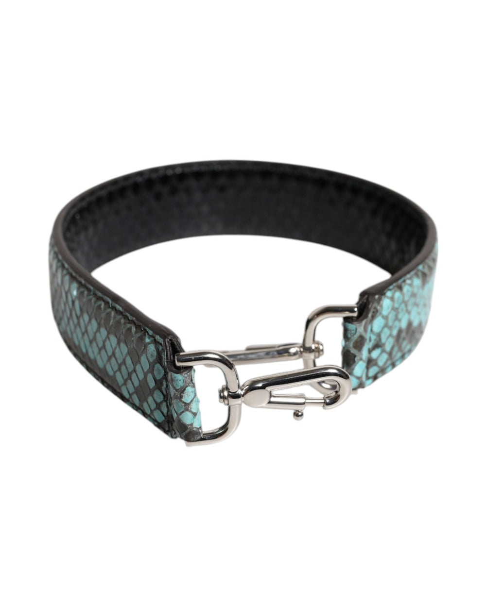Dolce & Gabbana Black Blue Exotic Leather Bag Shoulder Strap