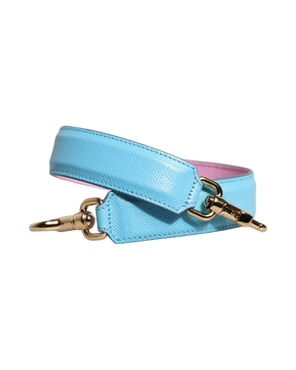 Dolce & Gabbana Pink Blue Leather Handle Bag Shoulder Strap