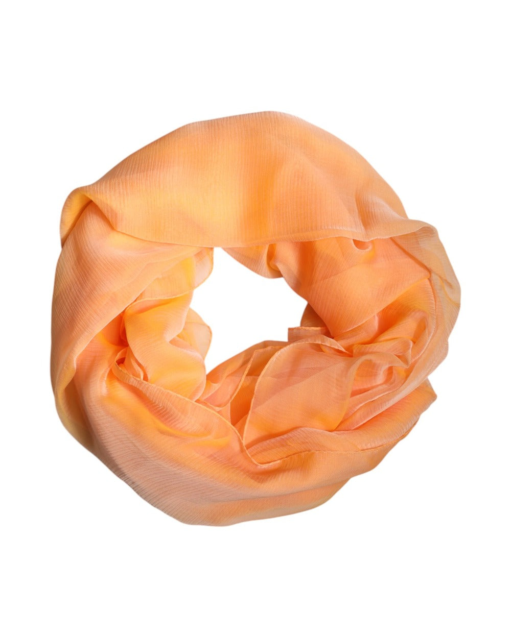 Dolce & Gabbana Orange Silk Rectangle Wrap Shawl Scarf