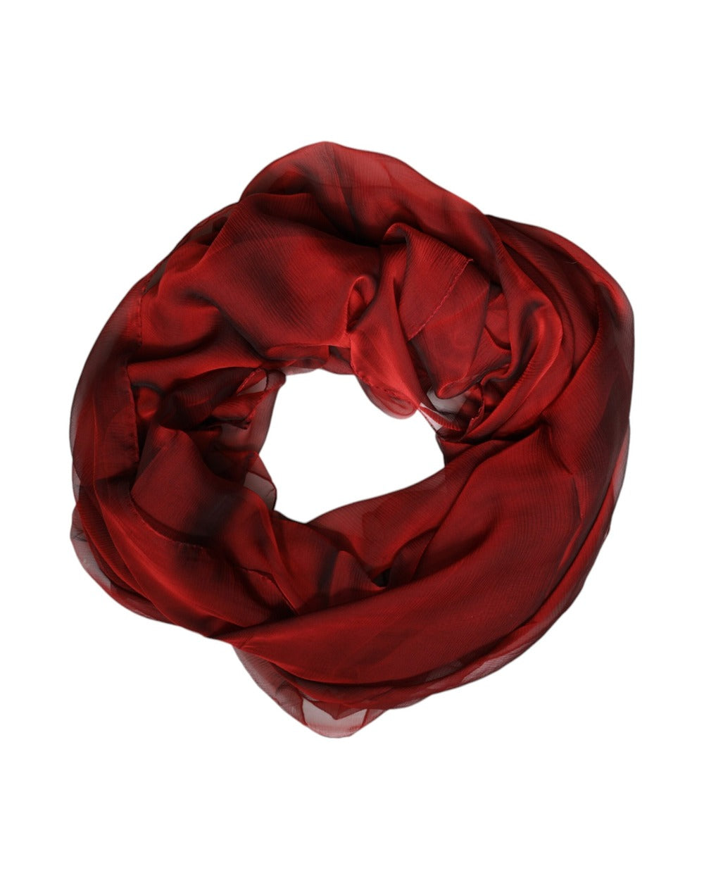 Dolce & Gabbana Red Silk Rectangle Women Wrap Shawl Scarf