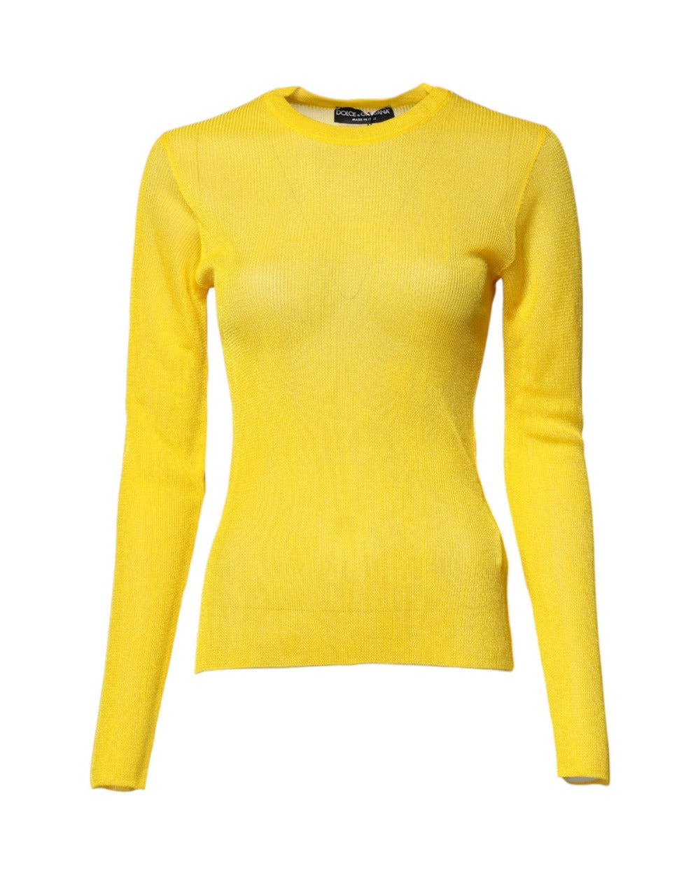 Dolce & Gabbana Yellow Polyester Women Pullover Top Sweater