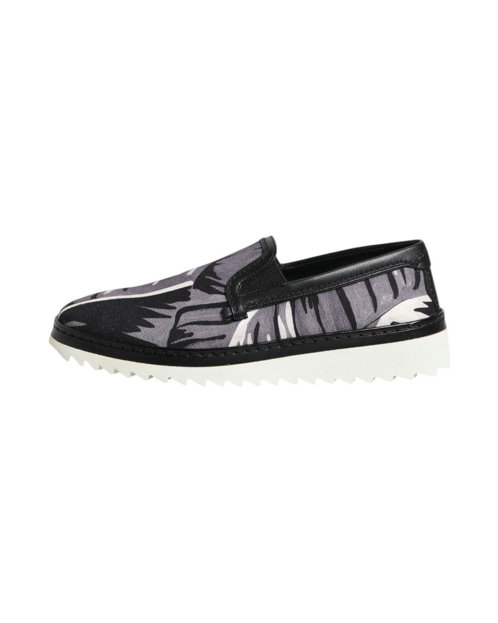 Dolce & Gabbana Black Tropical Slip On Men Sneakers Shoes