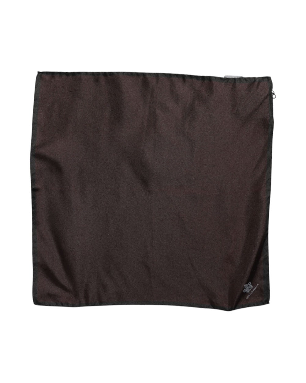 Dolce & Gabbana Brown DG Crown Silk Square Men Foulard Scarf
