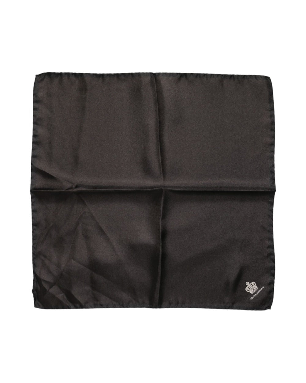 Dolce & Gabbana Brown DG Crown Silk Square Men Foulard Scarf