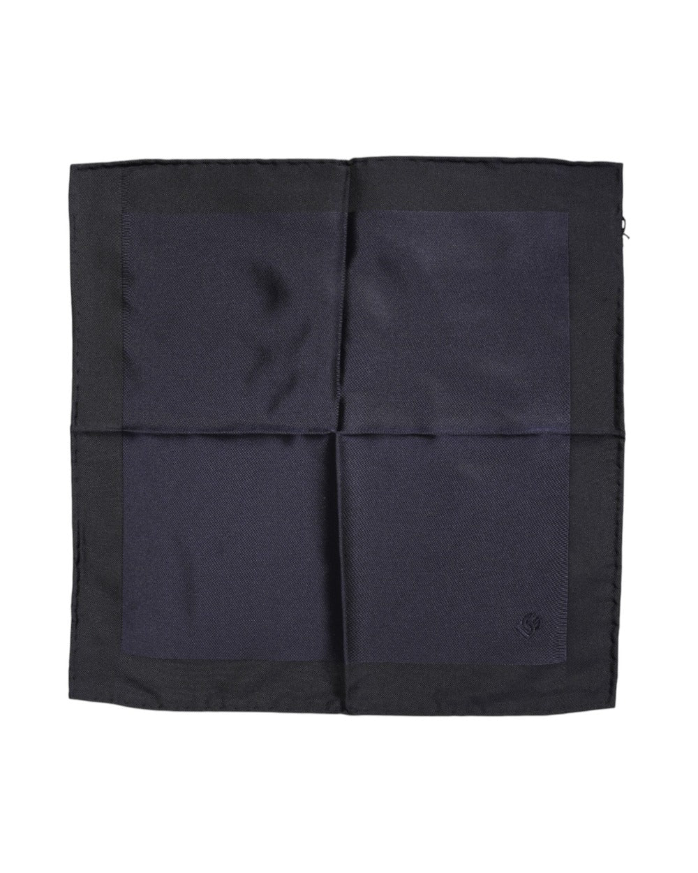 Dolce & Gabbana Dark Blue Silk Square Men Foulard Scarf