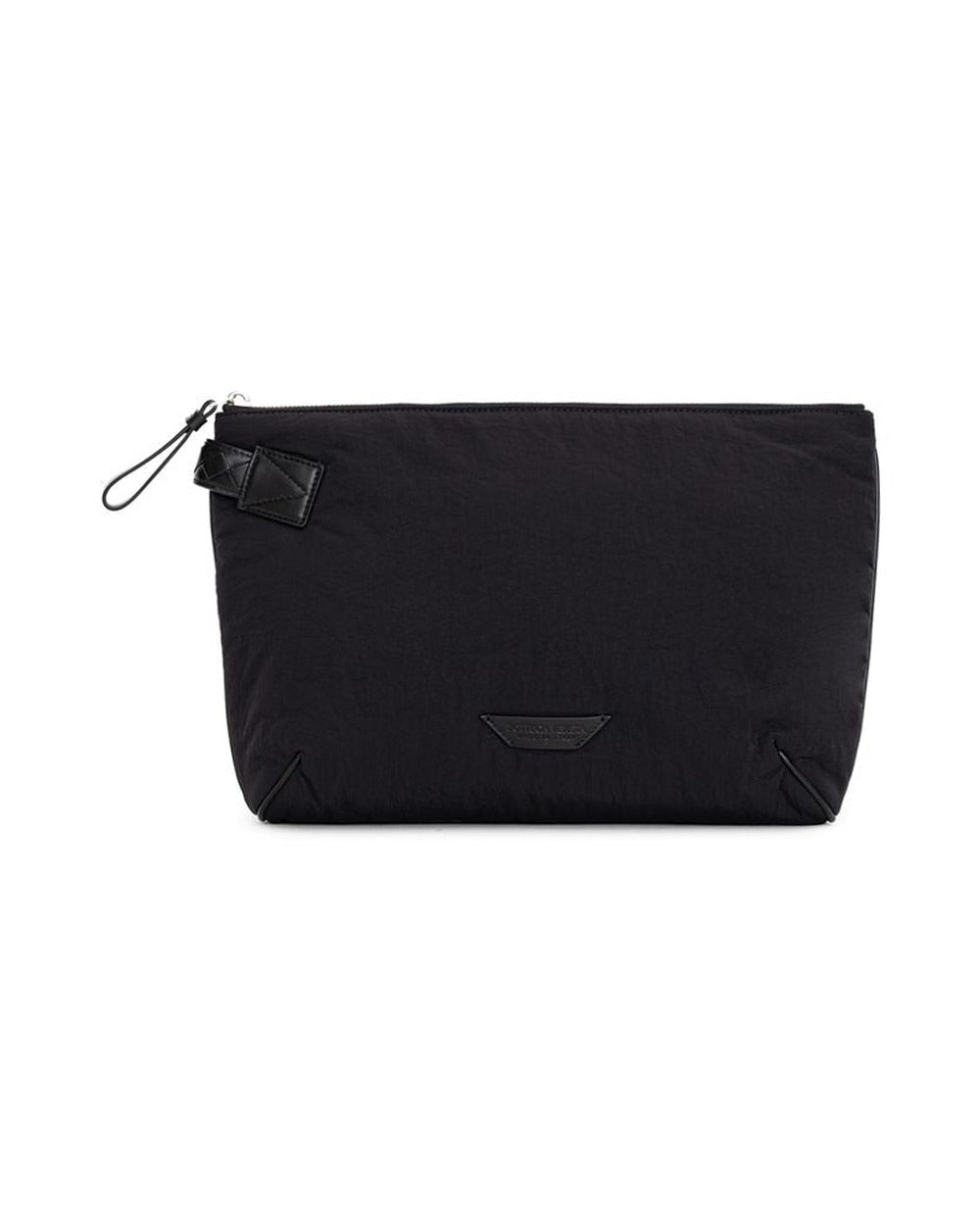 Bottega Veneta Black Nylon Clutch Bag