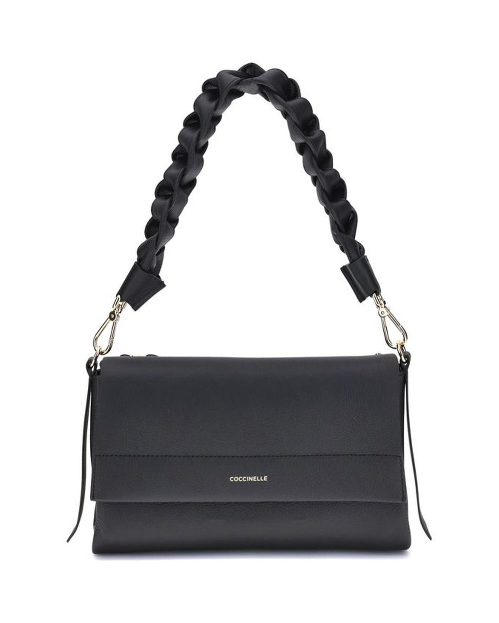 Coccinelle Black Calf Leather Bos Taurus Shoulder Bag