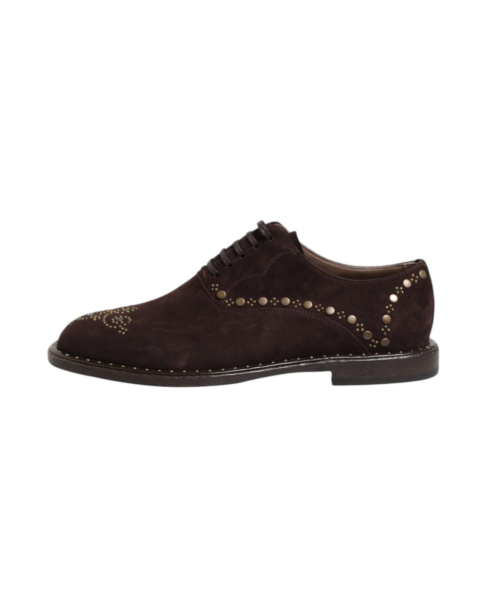 Dolce & Gabbana Brown Velvet Lace Up Oxford Dress Shoes