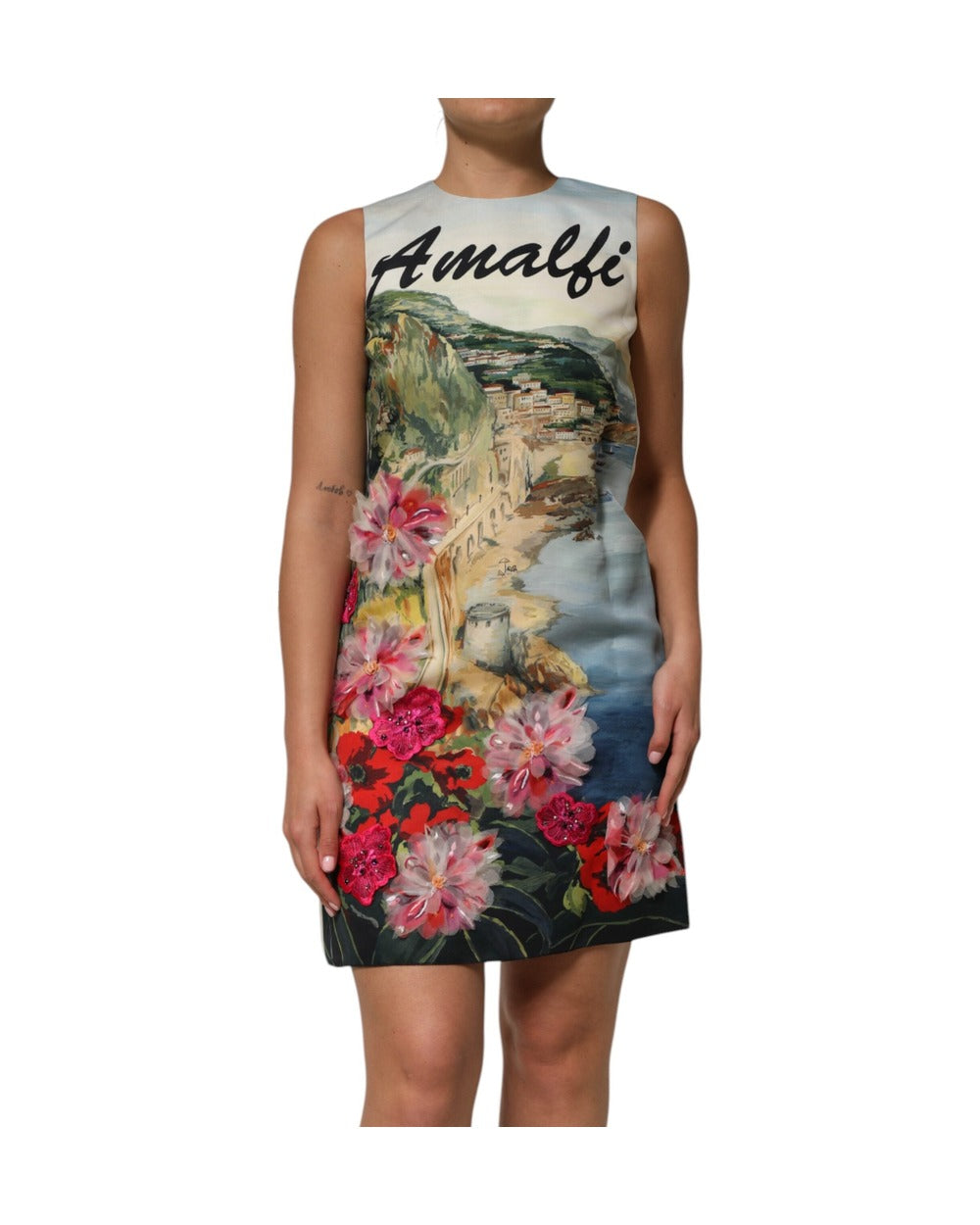 Dolce & Gabbana Multicolor Crystal Embellished Mini Dress