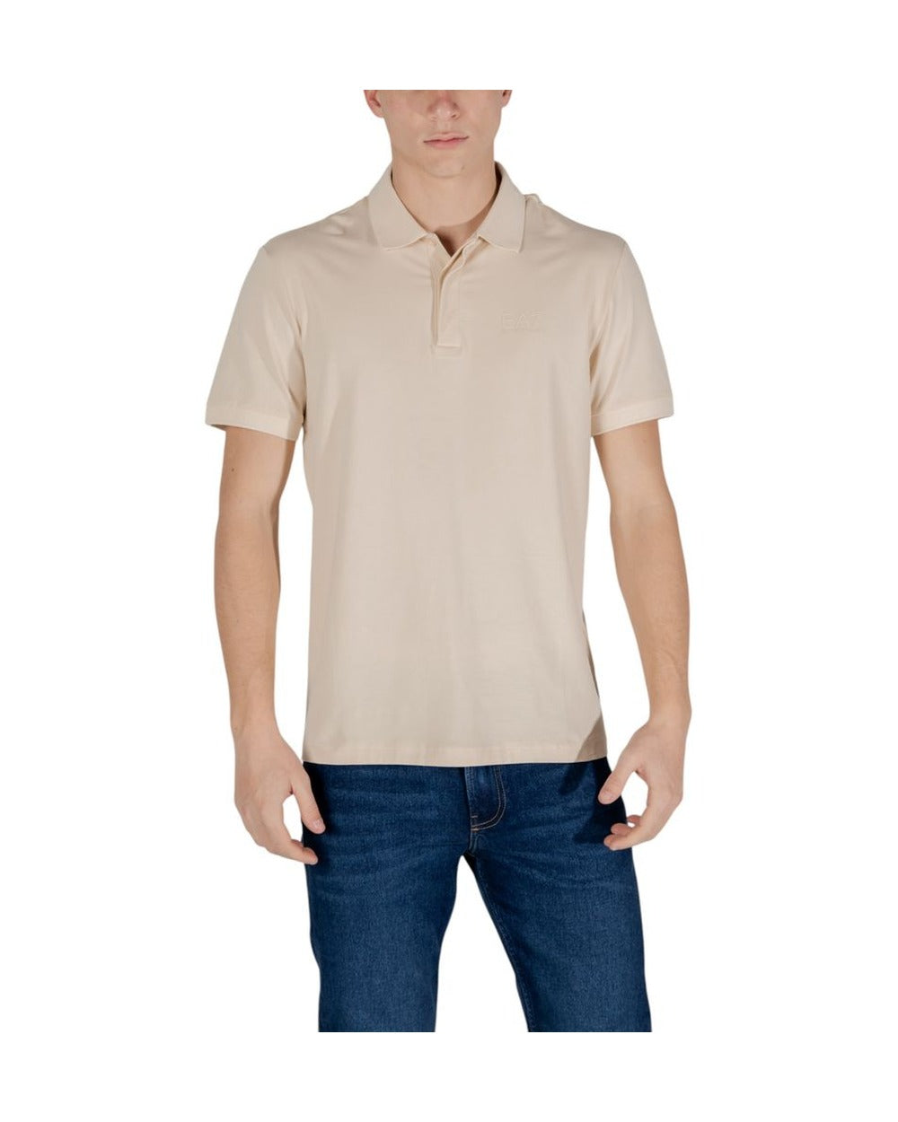 EA7 Emporio Armani Beige Cotton Polo Shirt