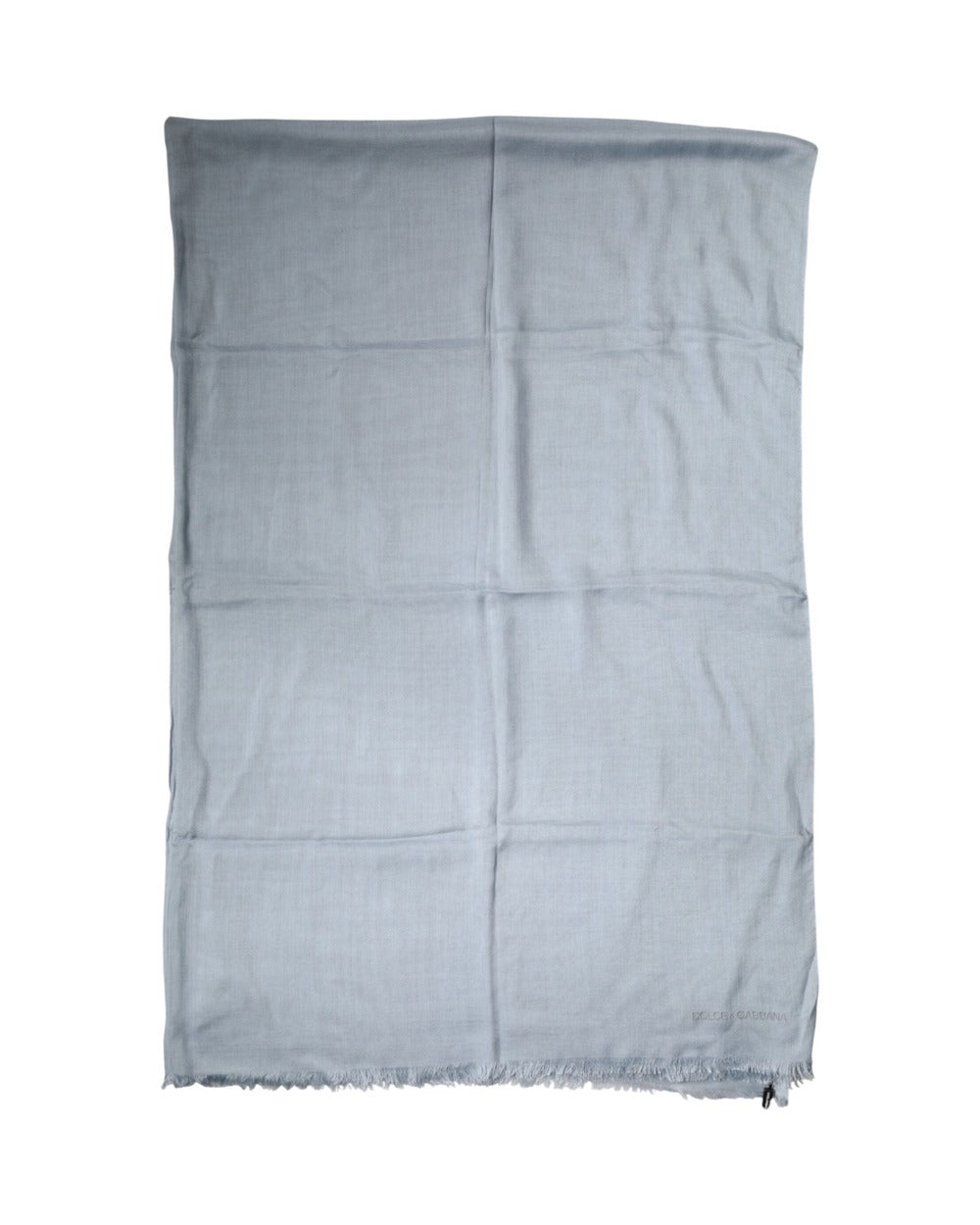 Dolce & Gabbana Light Blue Cashmere Knitted Shawl