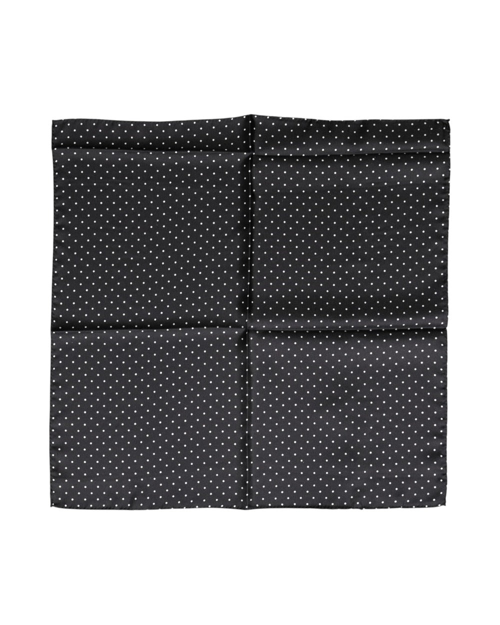 Dolce & Gabbana Black Polka Dot Silk Square Foulard Scarf