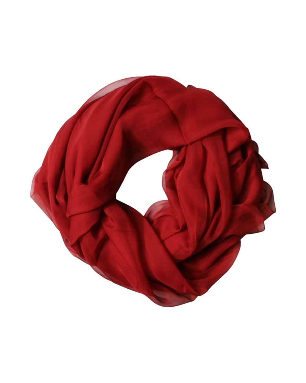 Dolce & Gabbana Red Stole Silk Neck Wrap Shawl Men Scarf