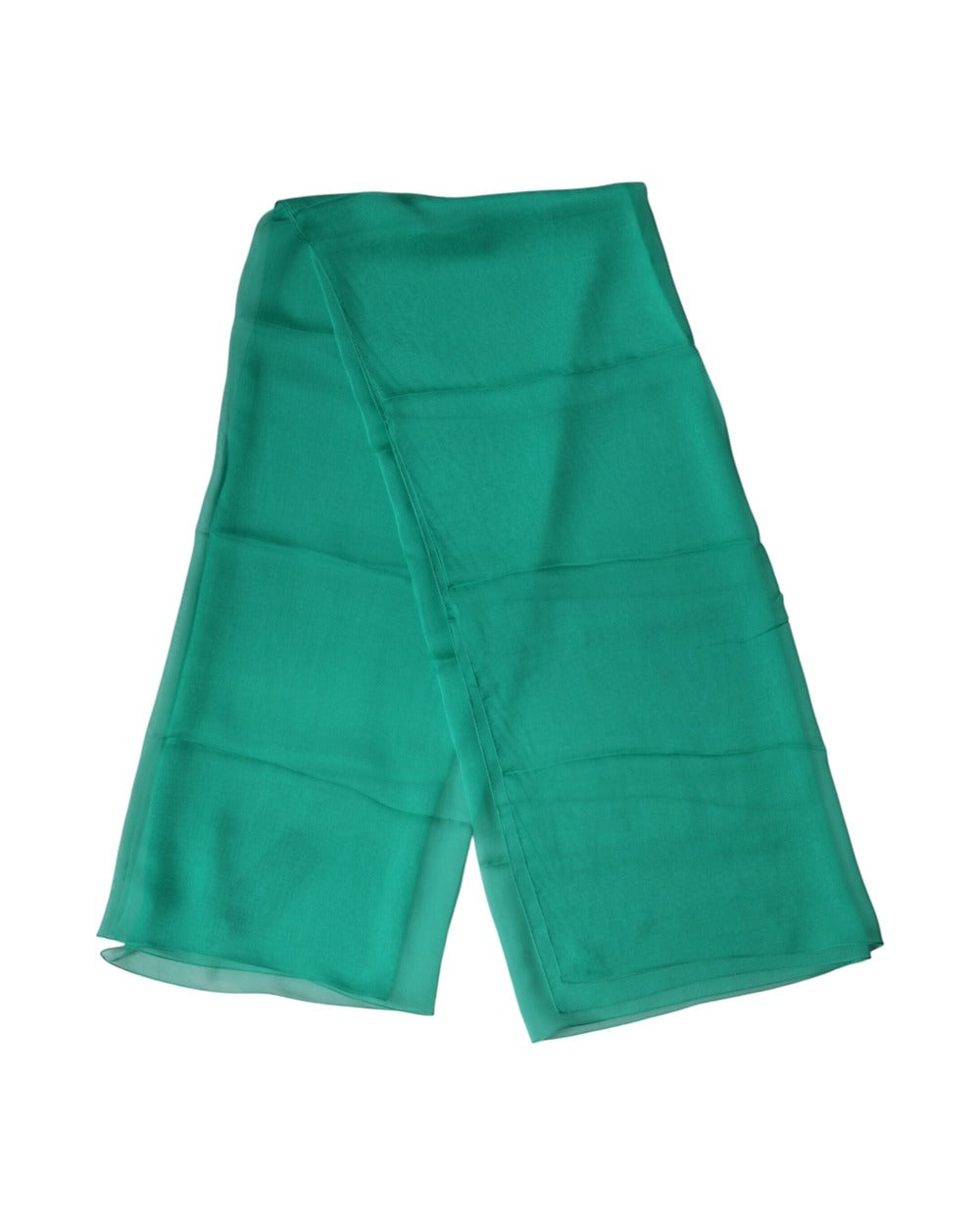 Dolce & Gabbana Green Stole Silk Neck Wrap Shawl Scarf