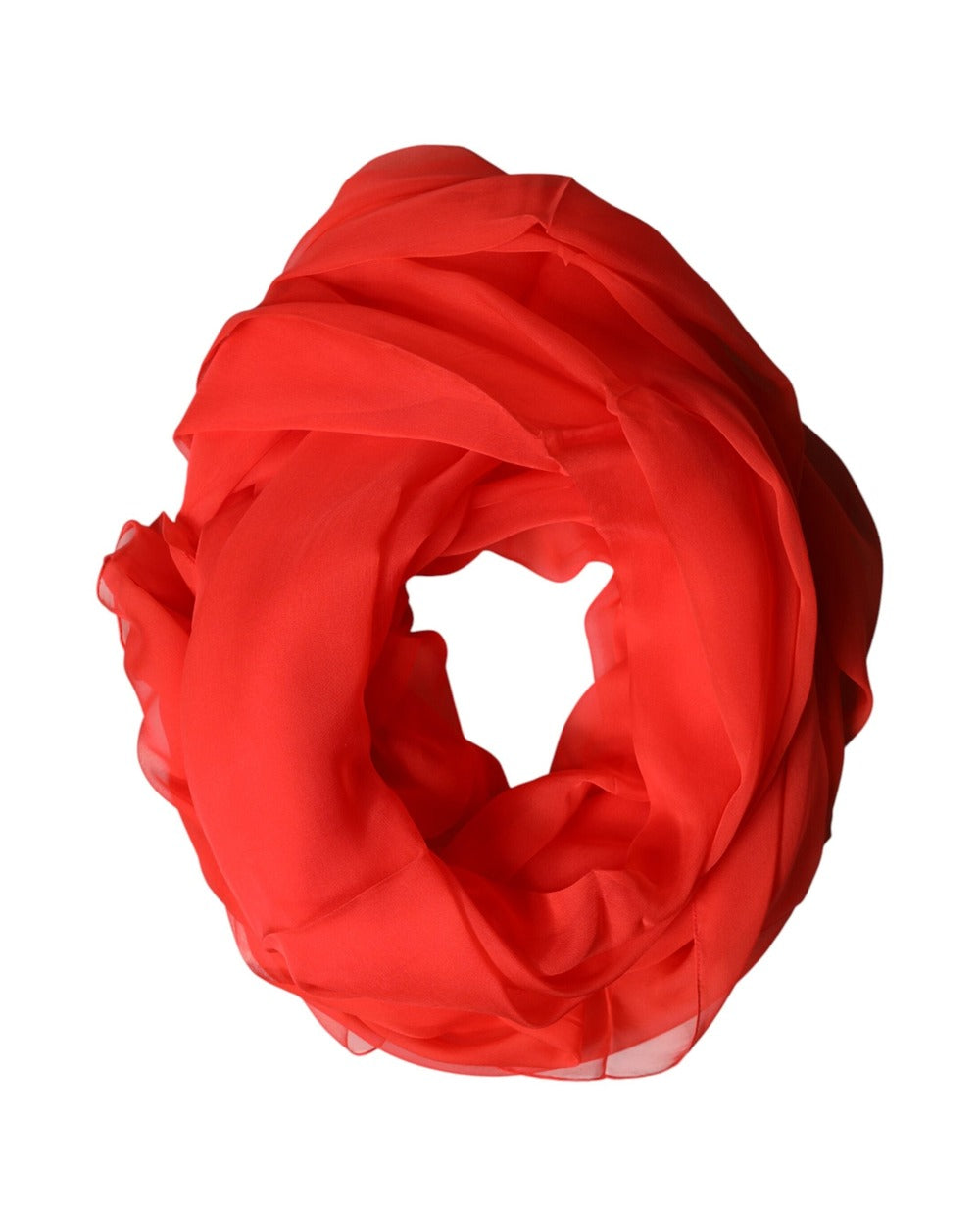 Dolce & Gabbana Red Stole Silk Neck Wrap Shawl Scarf