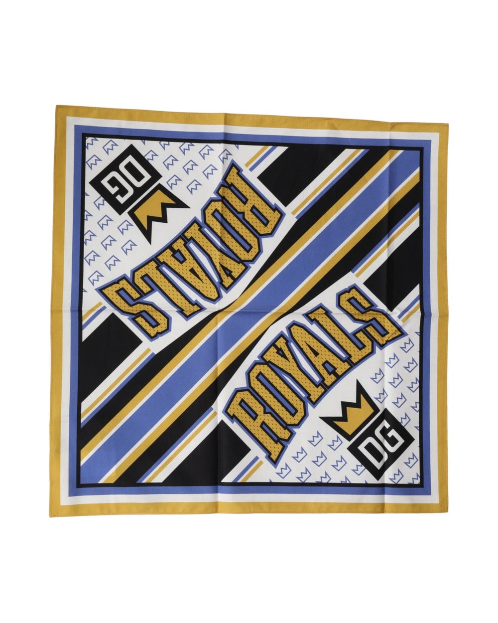 Dolce & Gabbana Multicolor DG Royals Square Foulard Men 50cm x 50cm Scarf