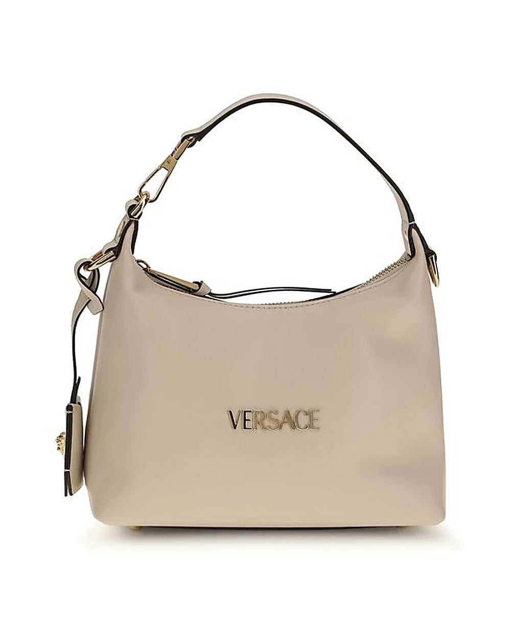 Versace Beige Calf Leather Bos Taurus Handbag