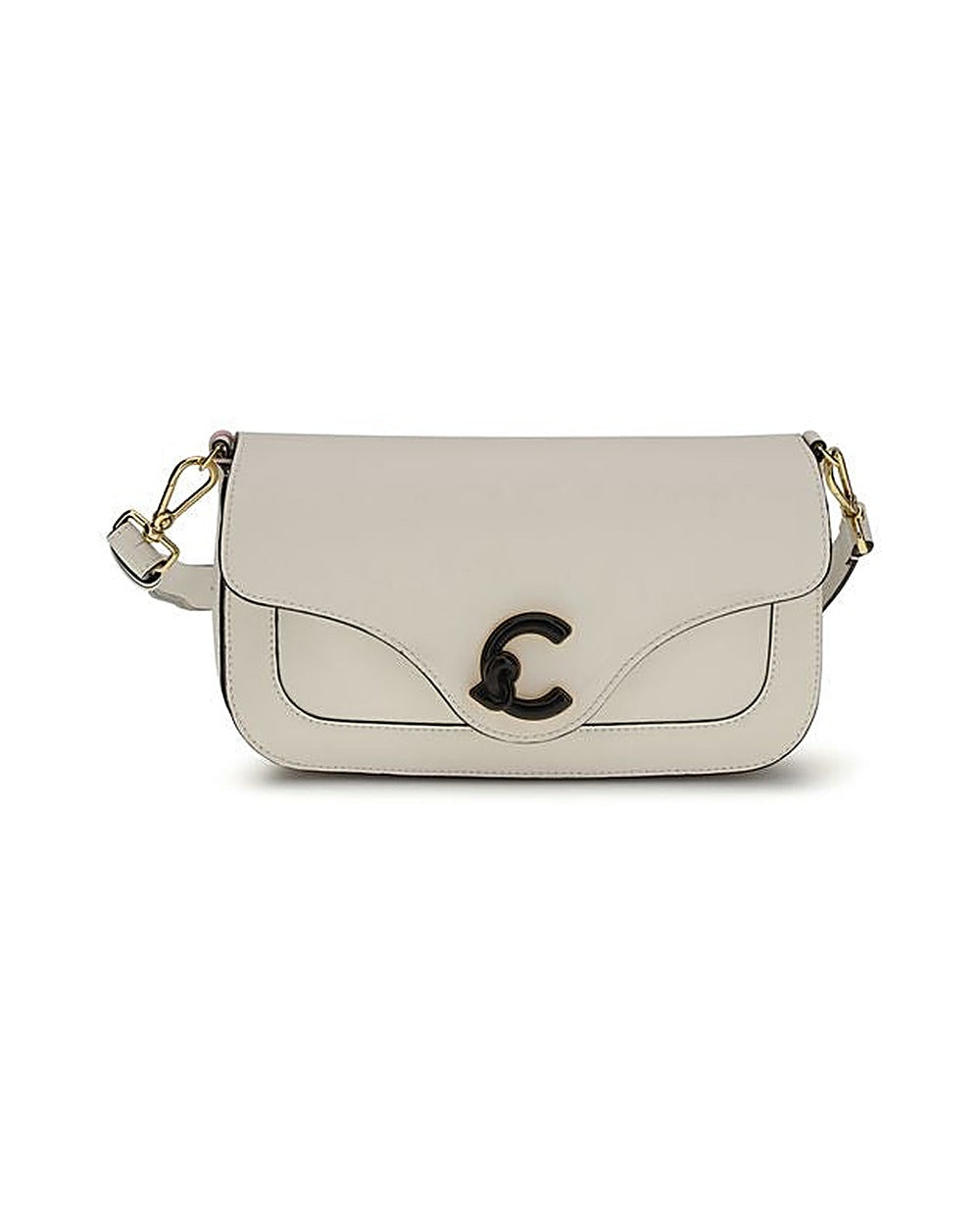 Coccinelle White Calf Leather Bos Taurus Shoulder Bag
