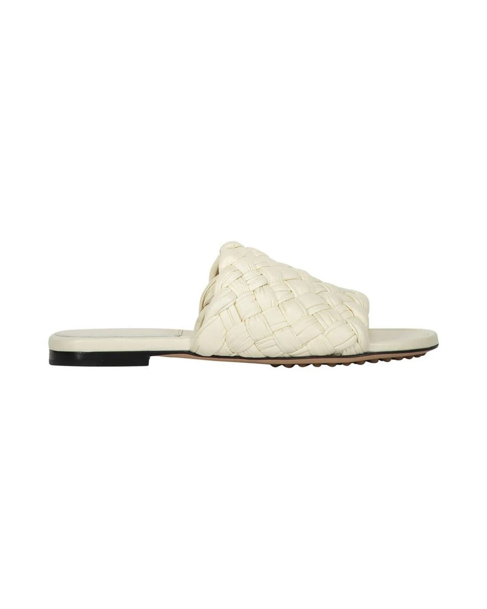 Bottega Veneta White Lamb Leather Mules