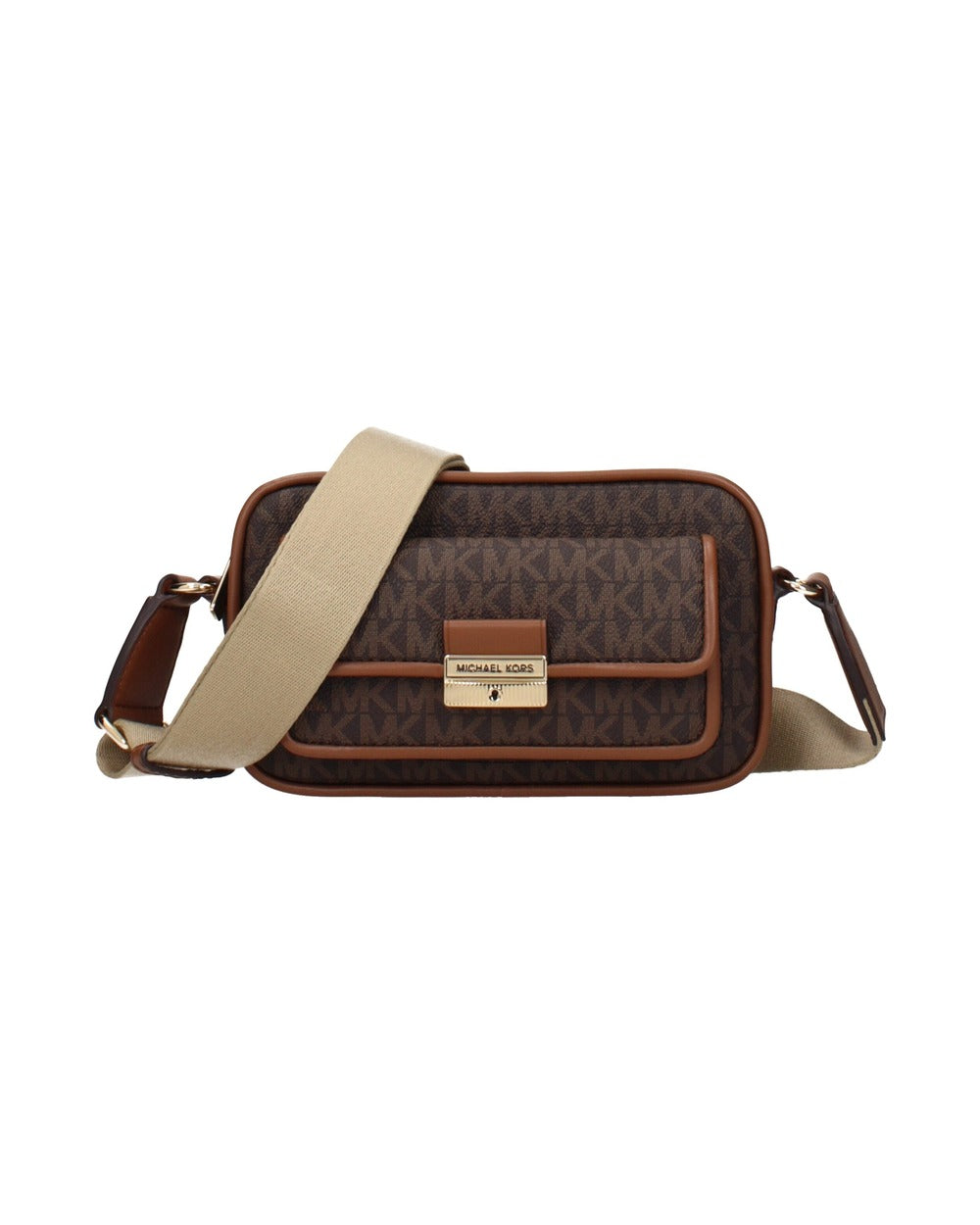Michael Kors Brown Fabric Crossbody Bag
