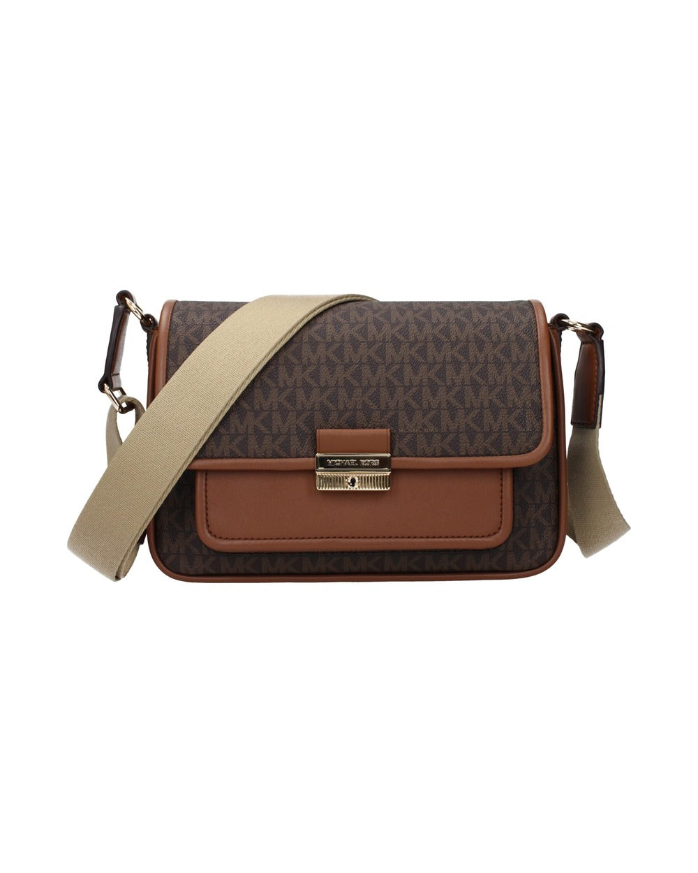 Michael Kors Brown Fabric Crossbody Bag