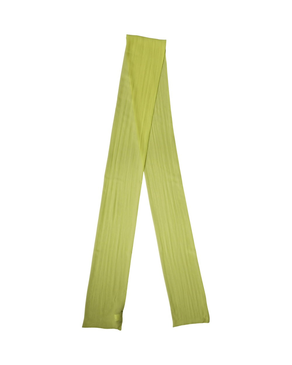 Dolce & Gabbana Yellow Green Silk Sash Foulard Stole 292cm x 19cm Scarf