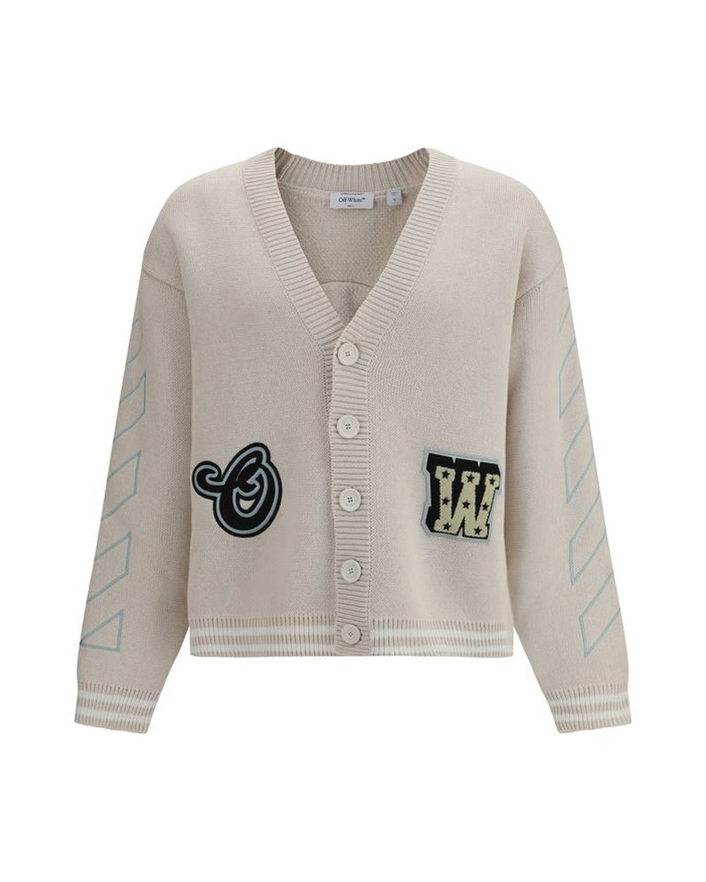 Off-White Beige Cotton Cardigan