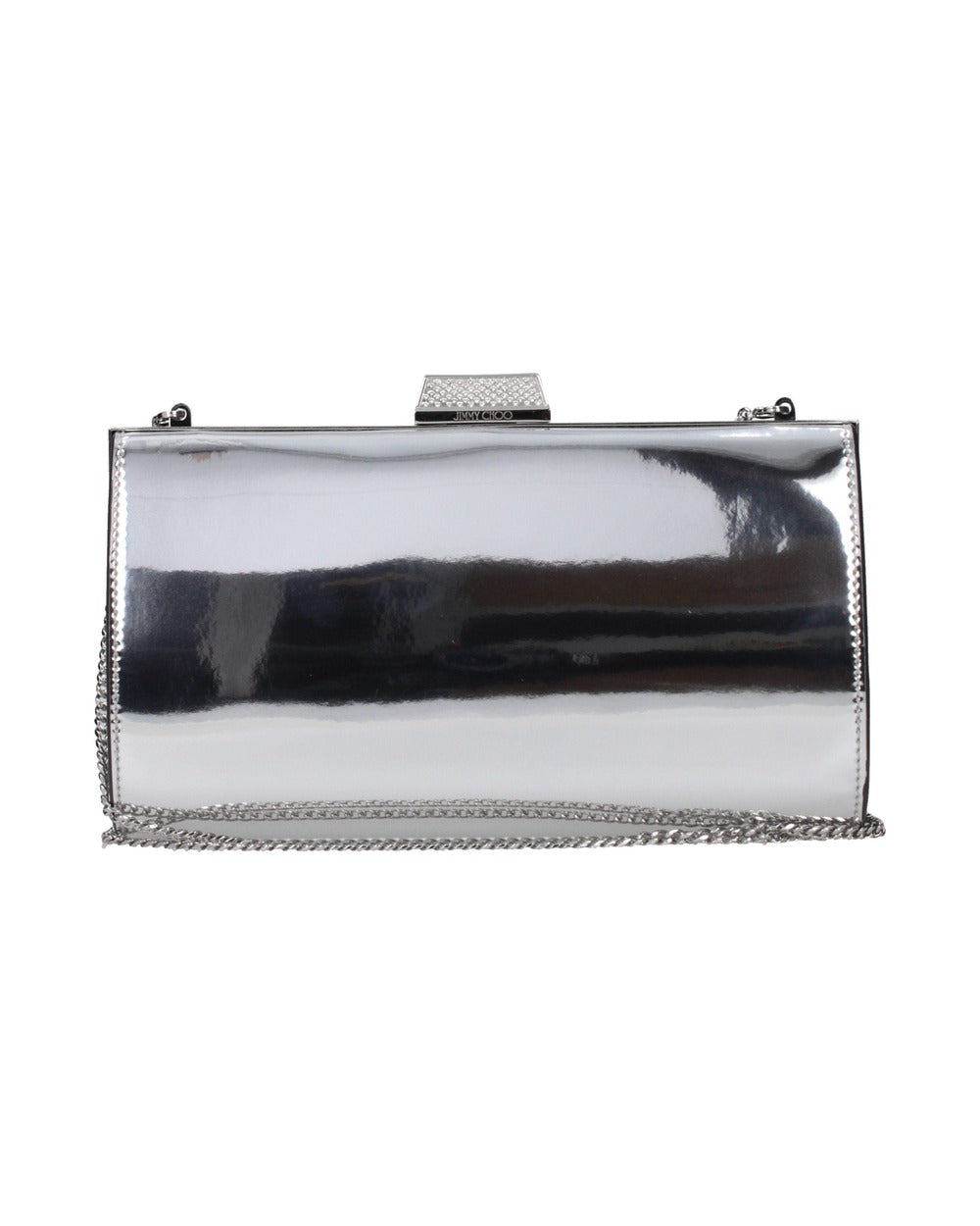 Jimmy Choo Gray Leather Clutch Bag