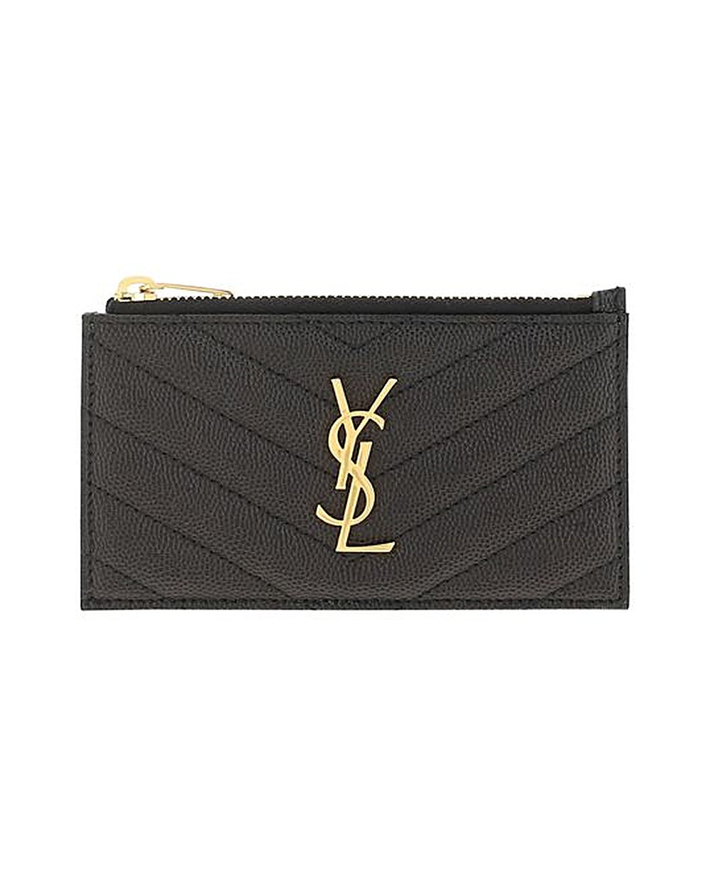 Saint Laurent Black Calf Leather Bos Taurus Wallet
