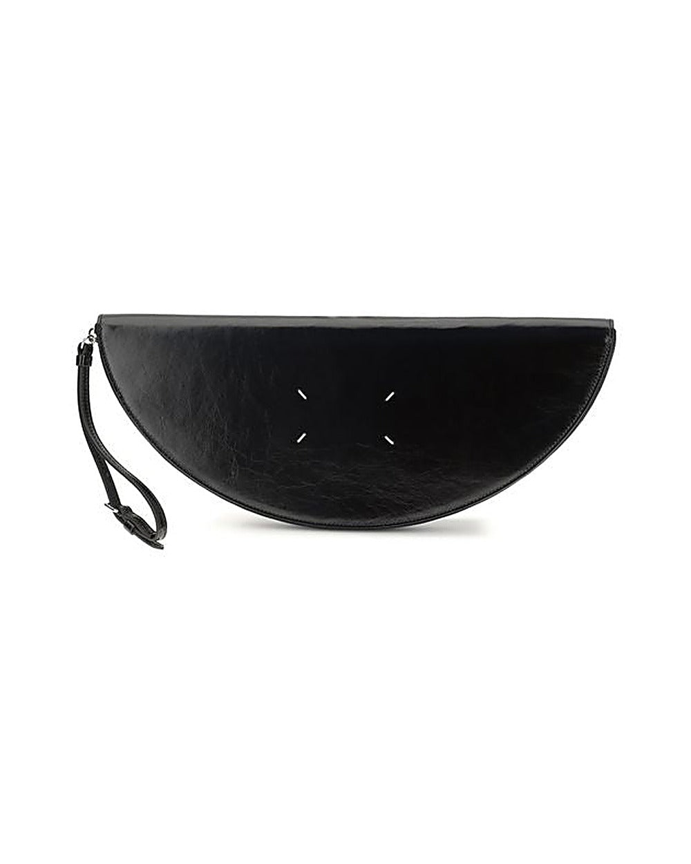 Maison Margiela Black Calf Leather Bos Taurus Clutch Bag