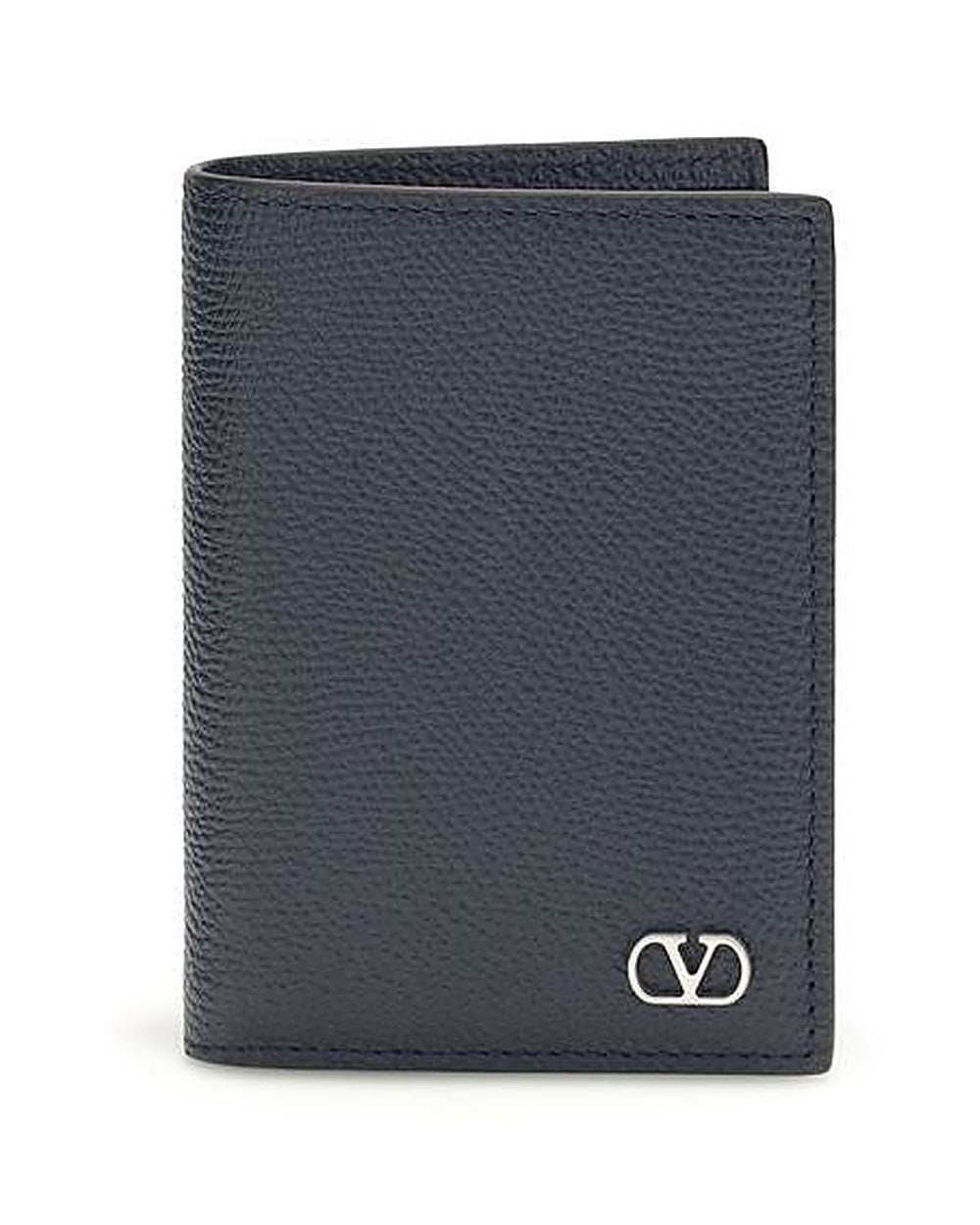 Valentino Garavani Blue Calf Leather Bos Taurus Wallet