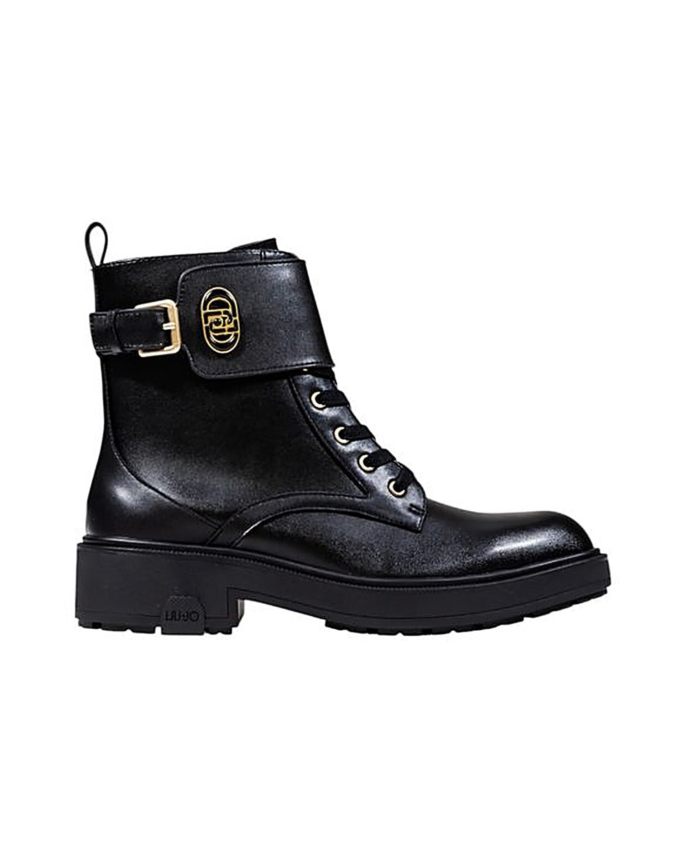 Liu Jo Black Artificial Leather Lace-Up Boots
