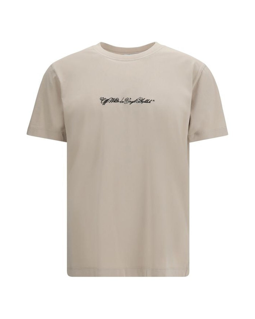 Off-White Beige Cotton T-Shirt