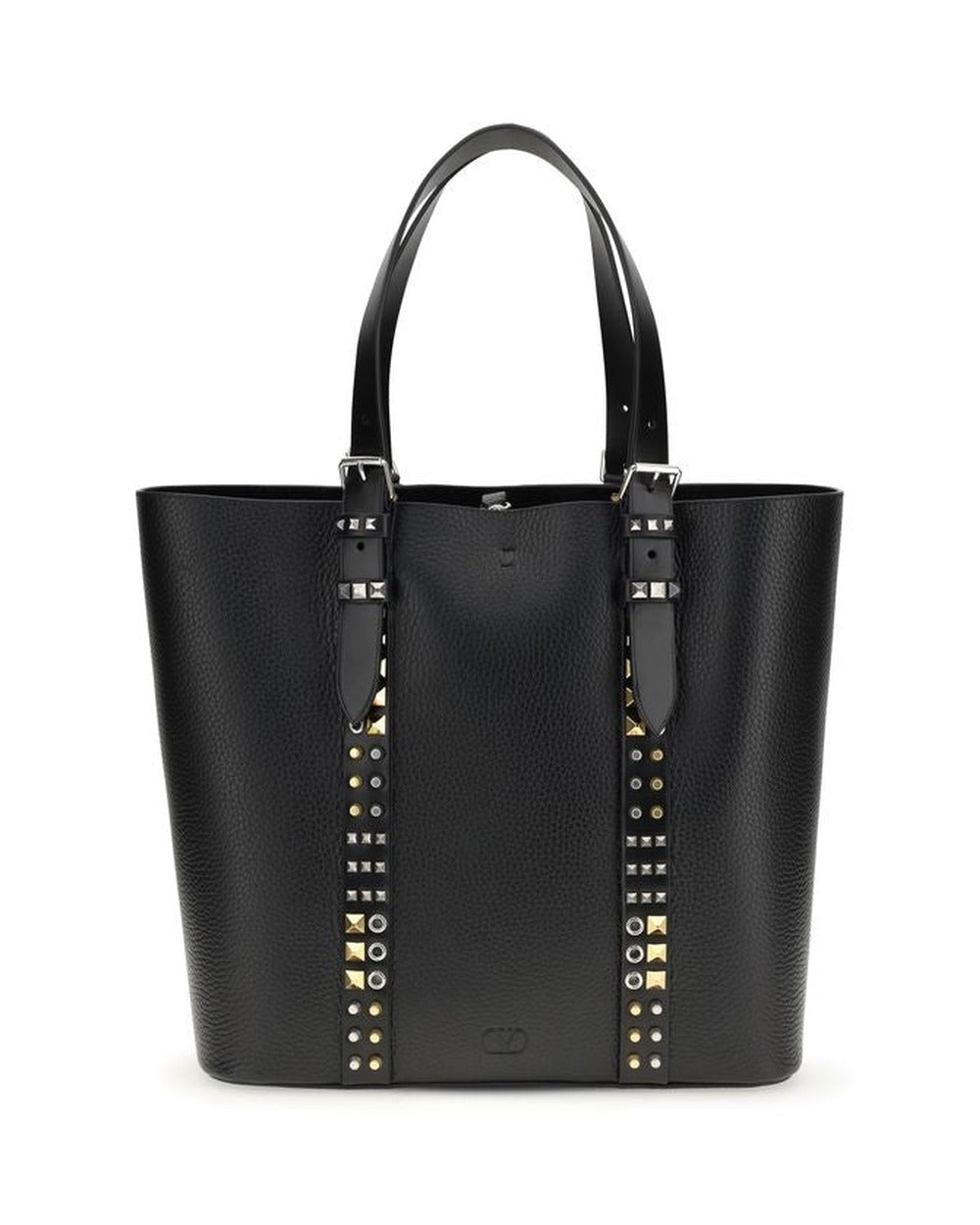 Valentino Garavani Black Calf Leather Bos Taurus Shoulder Bag