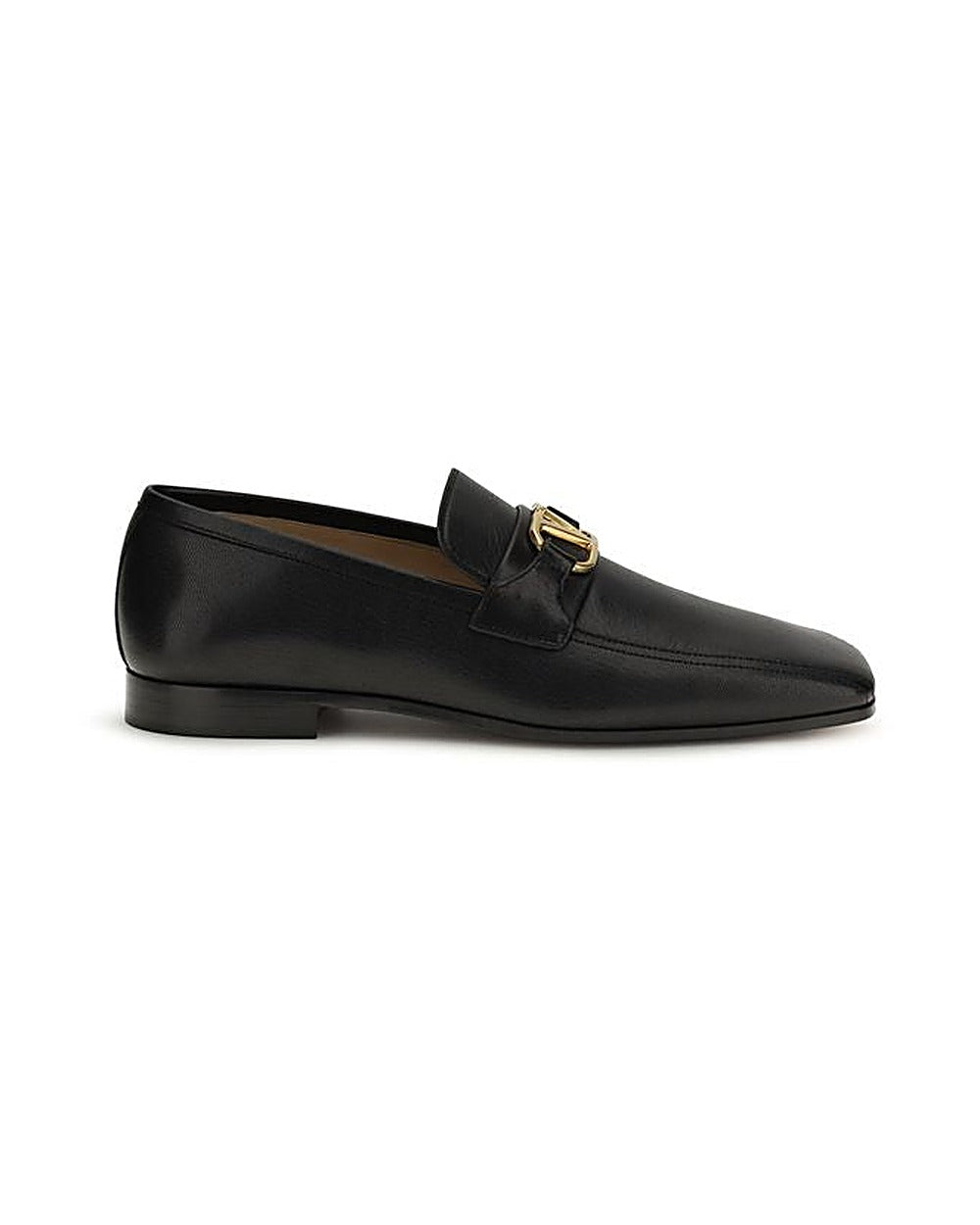 Valentino Garavani Black Goatskin Slip-On Loafers