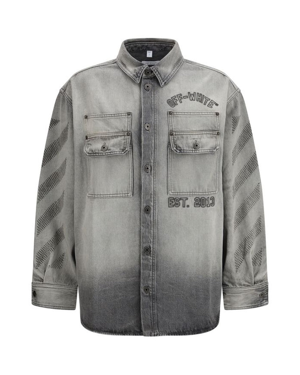 Off-White Gray Denim Shirt