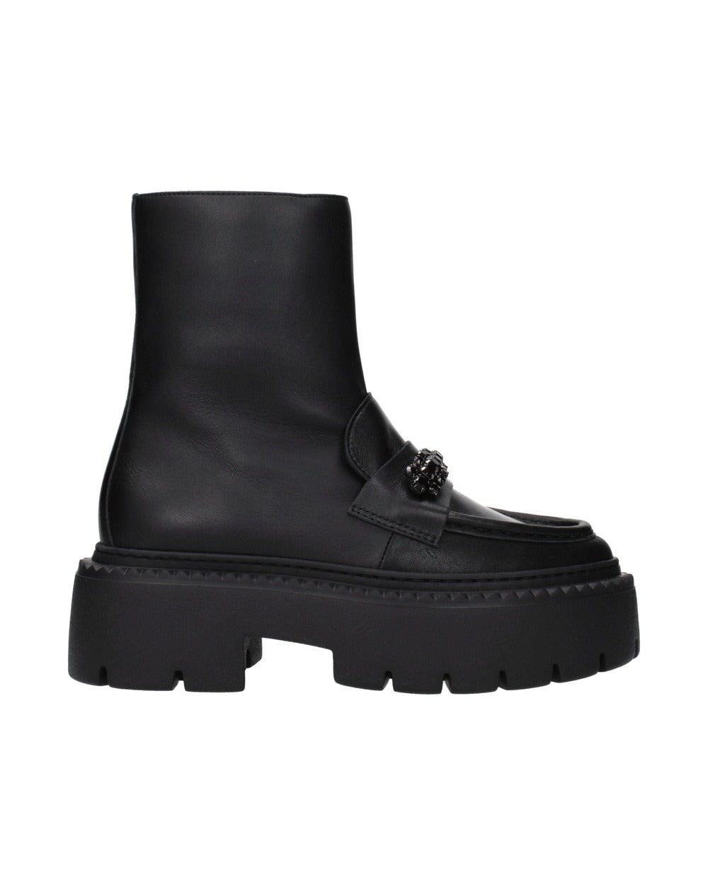 Jimmy Choo Black Leather Ankle Boots
