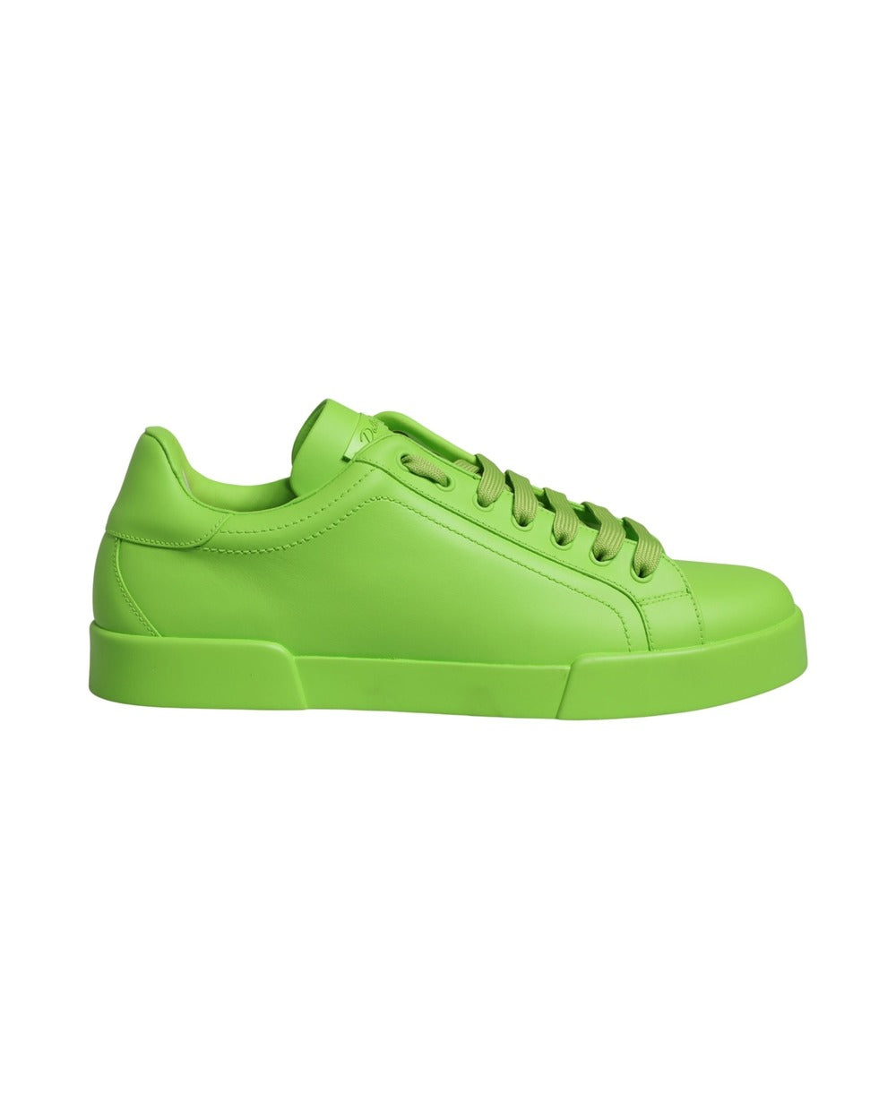 Dolce & Gabbana Green Leather Portofino Low Top Sneakers Shoes