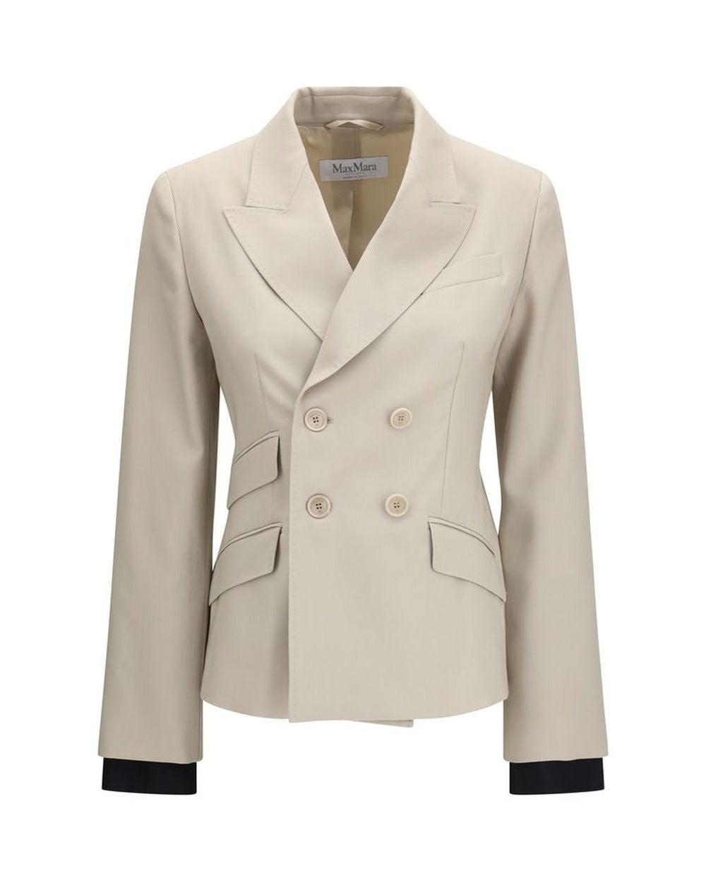 Max Mara Beige Wool Oves Aries Blazer