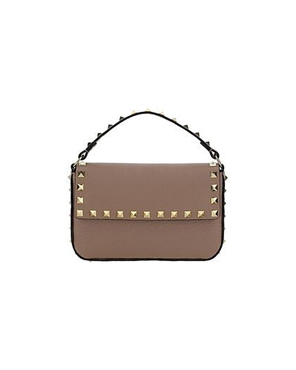 Valentino Garavani Beige Calf Leather Bos Taurus Shoulder Bag