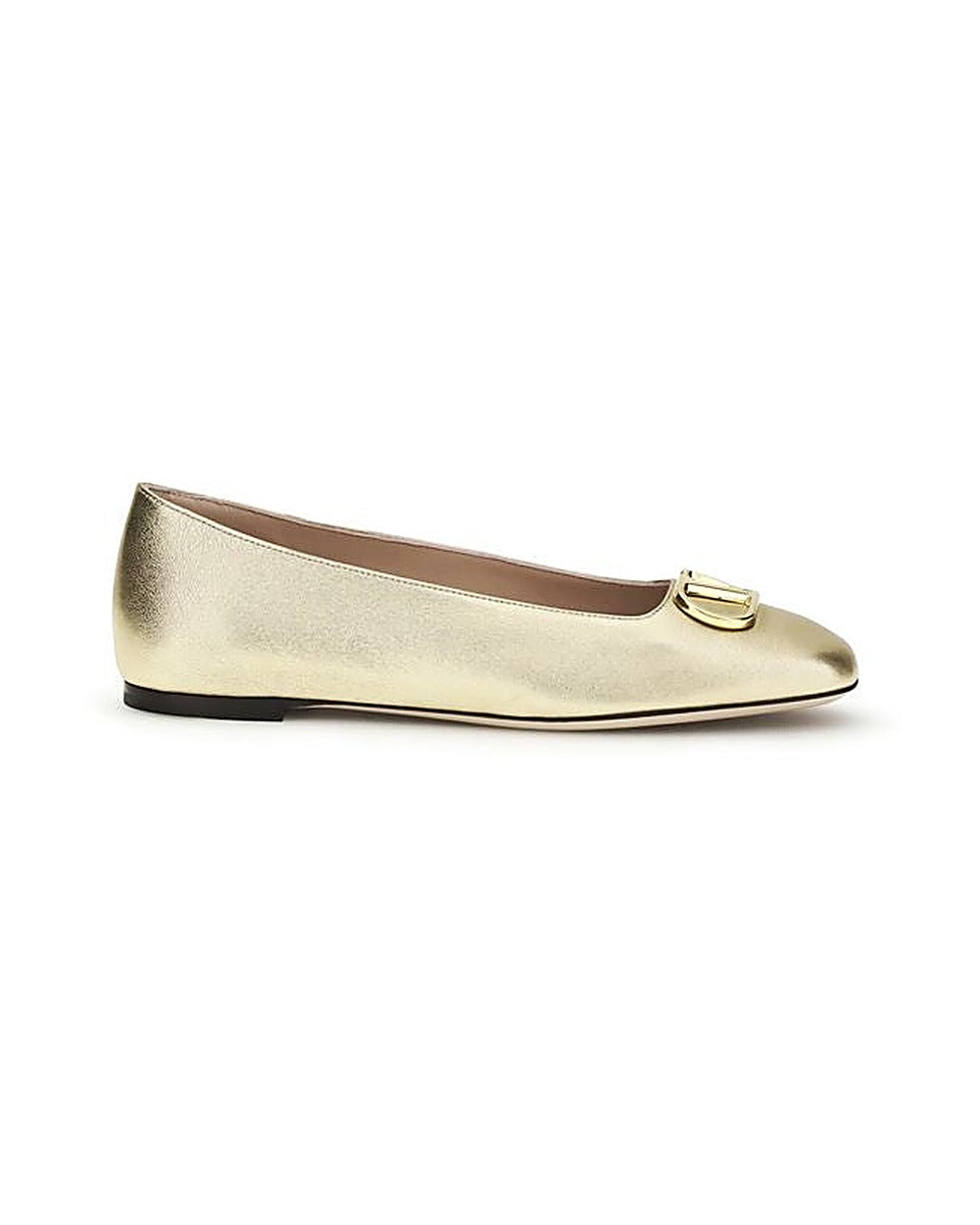 Valentino Garavani Gold Napa Leather / Calf Bos Taurus Ballet Flats