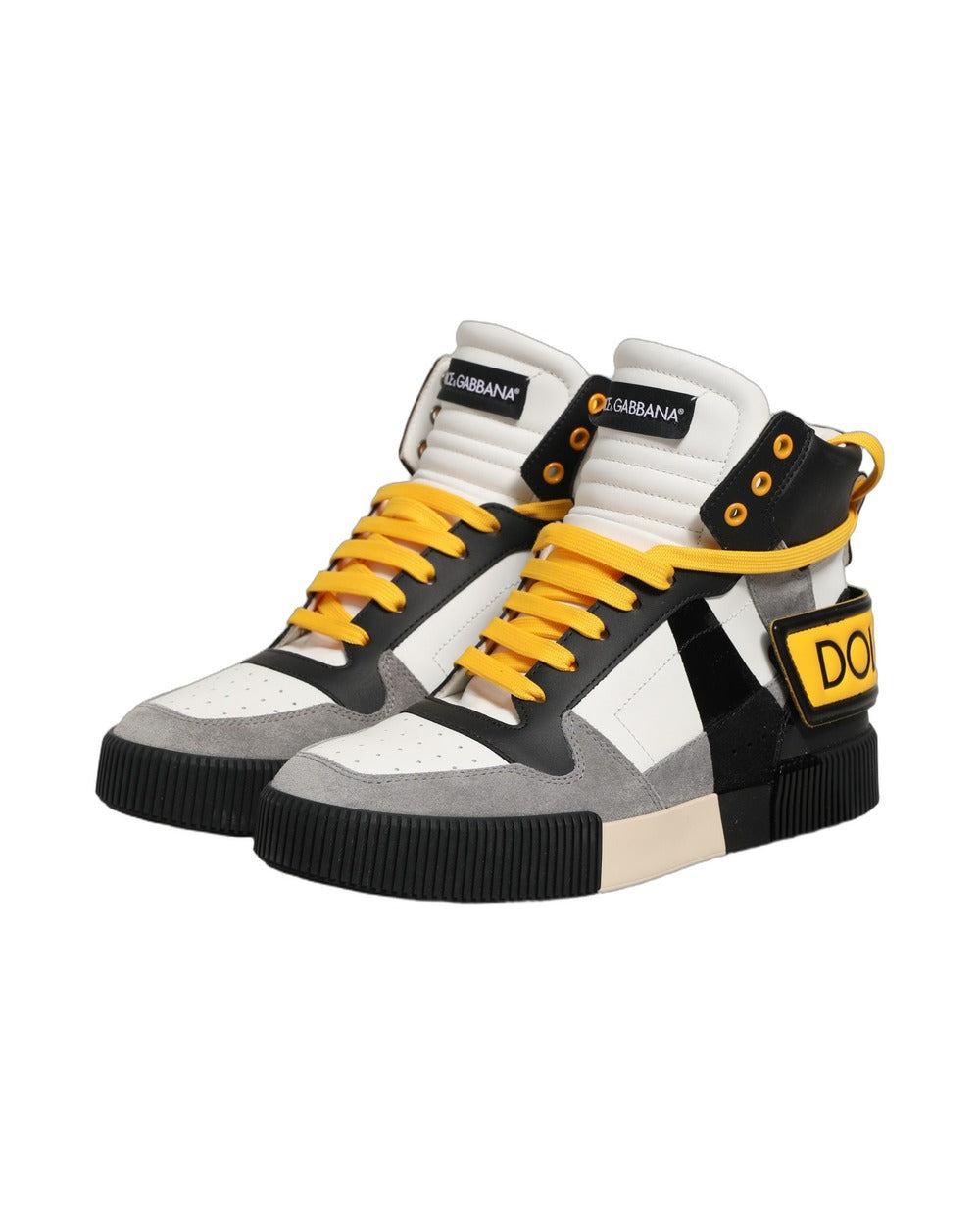 Dolce & Gabbana Multicolor Leather High Top Sneakers Shoes