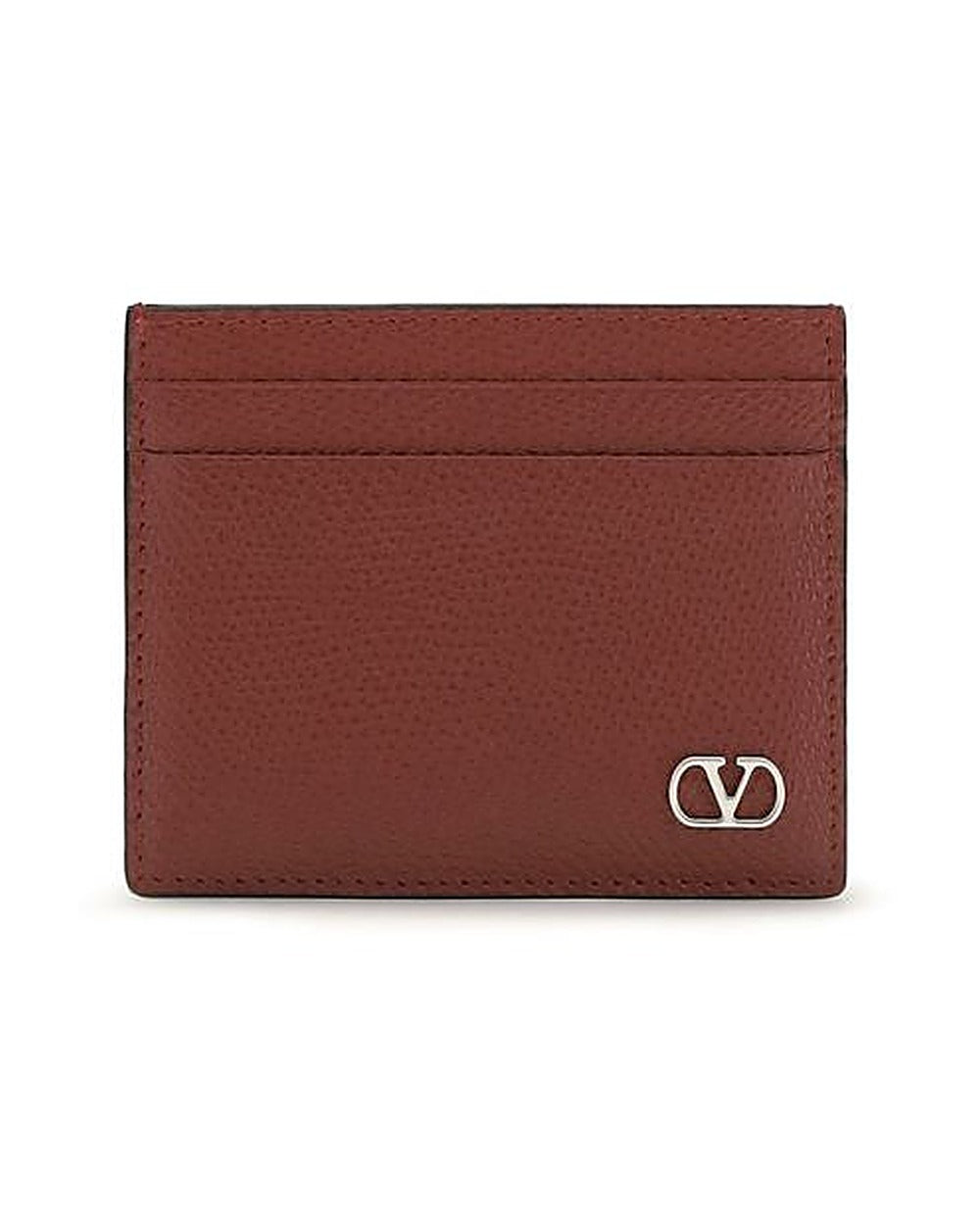 Valentino Garavani Bordeaux Calf Leather Bos Taurus Wallet
