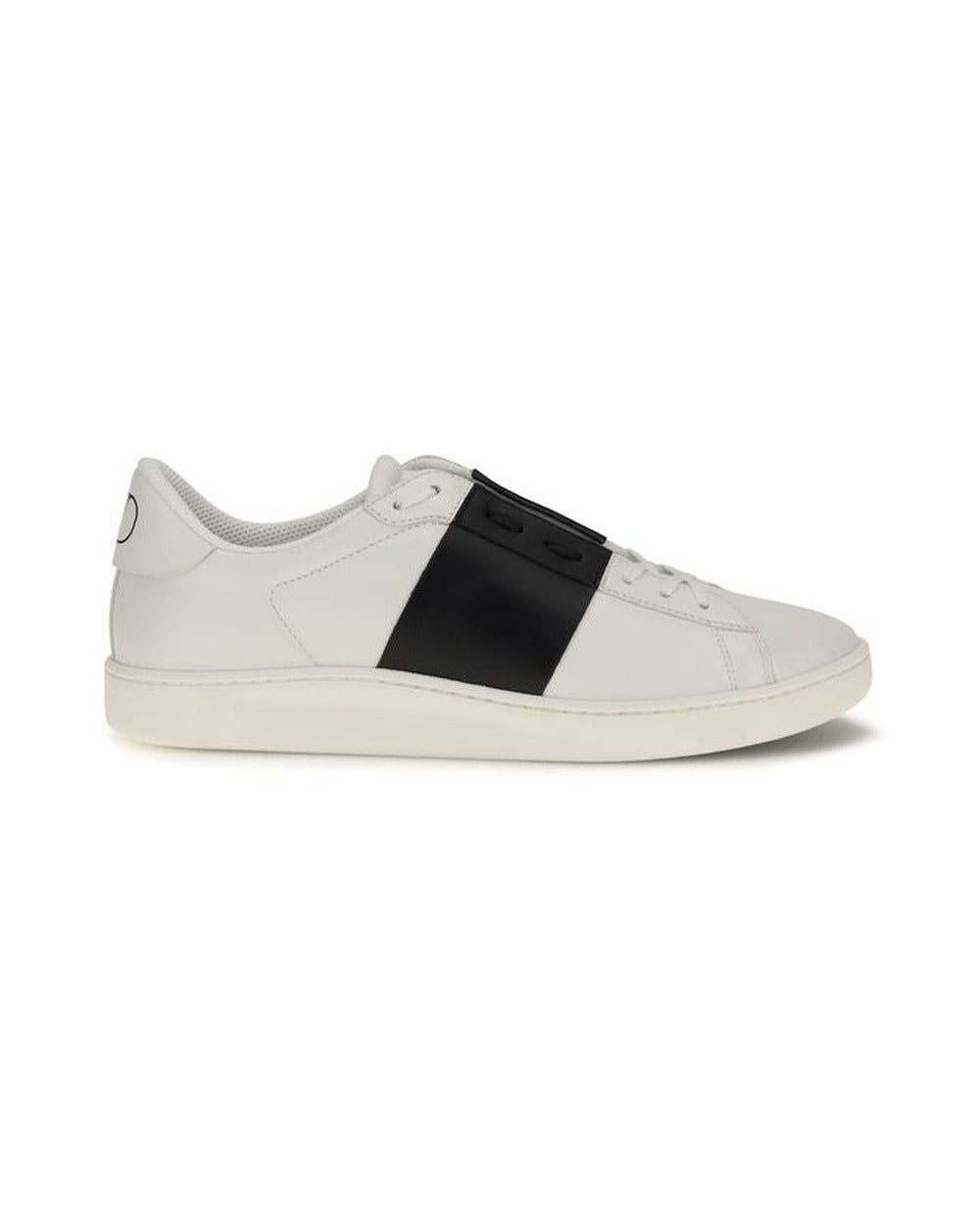 Valentino Garavani Black Calf Leather Bos Taurus Low Top Sneakers