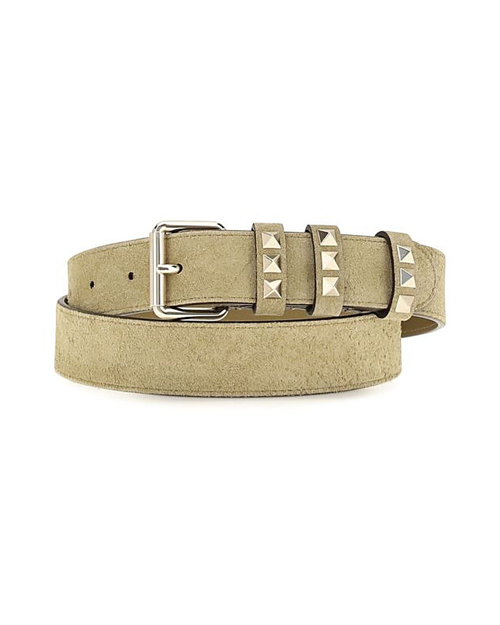 Valentino Garavani Beige Suede Leather Regular Belt