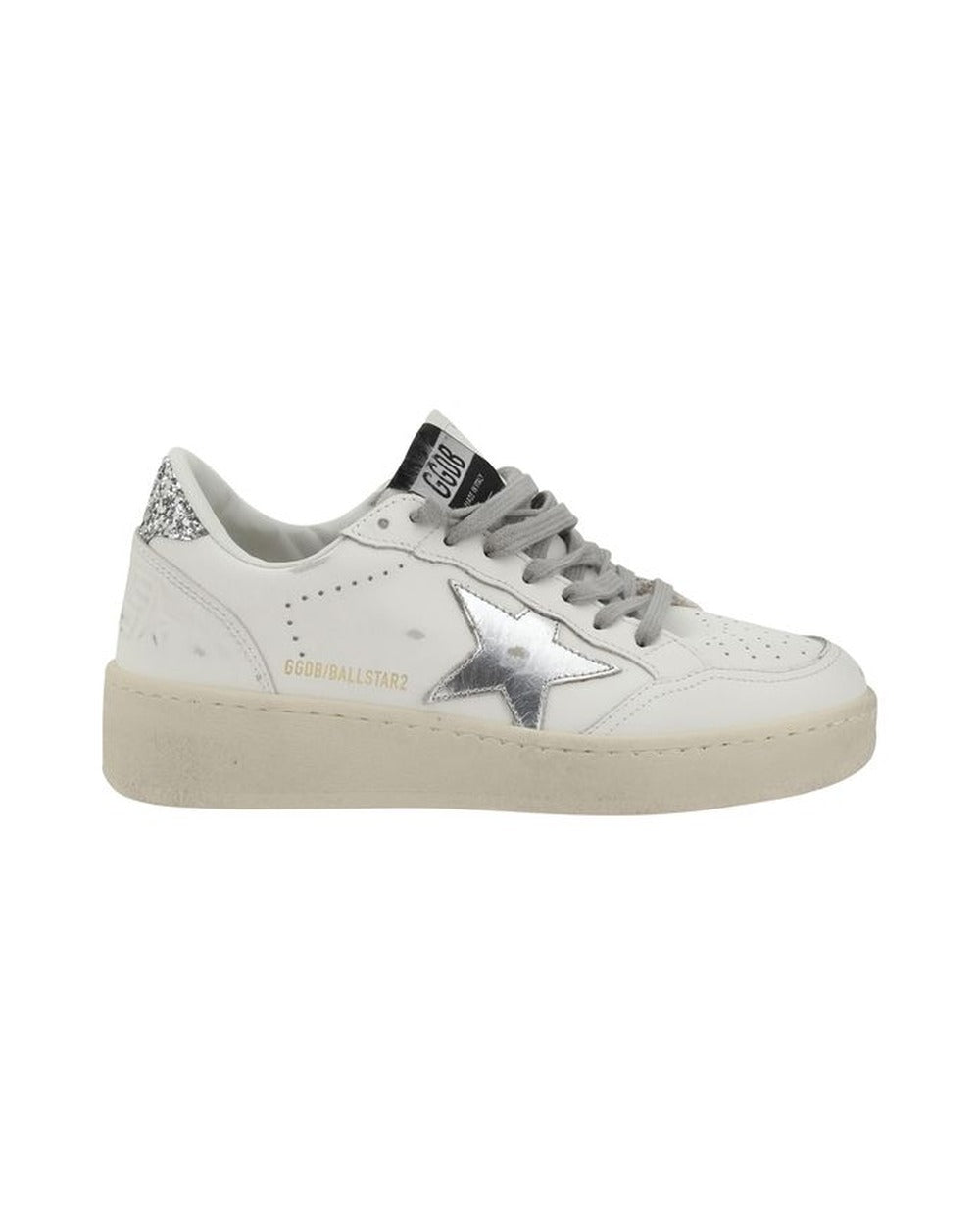 Golden Goose Silver Calf Leather Bos Taurus Low Top Sneakers