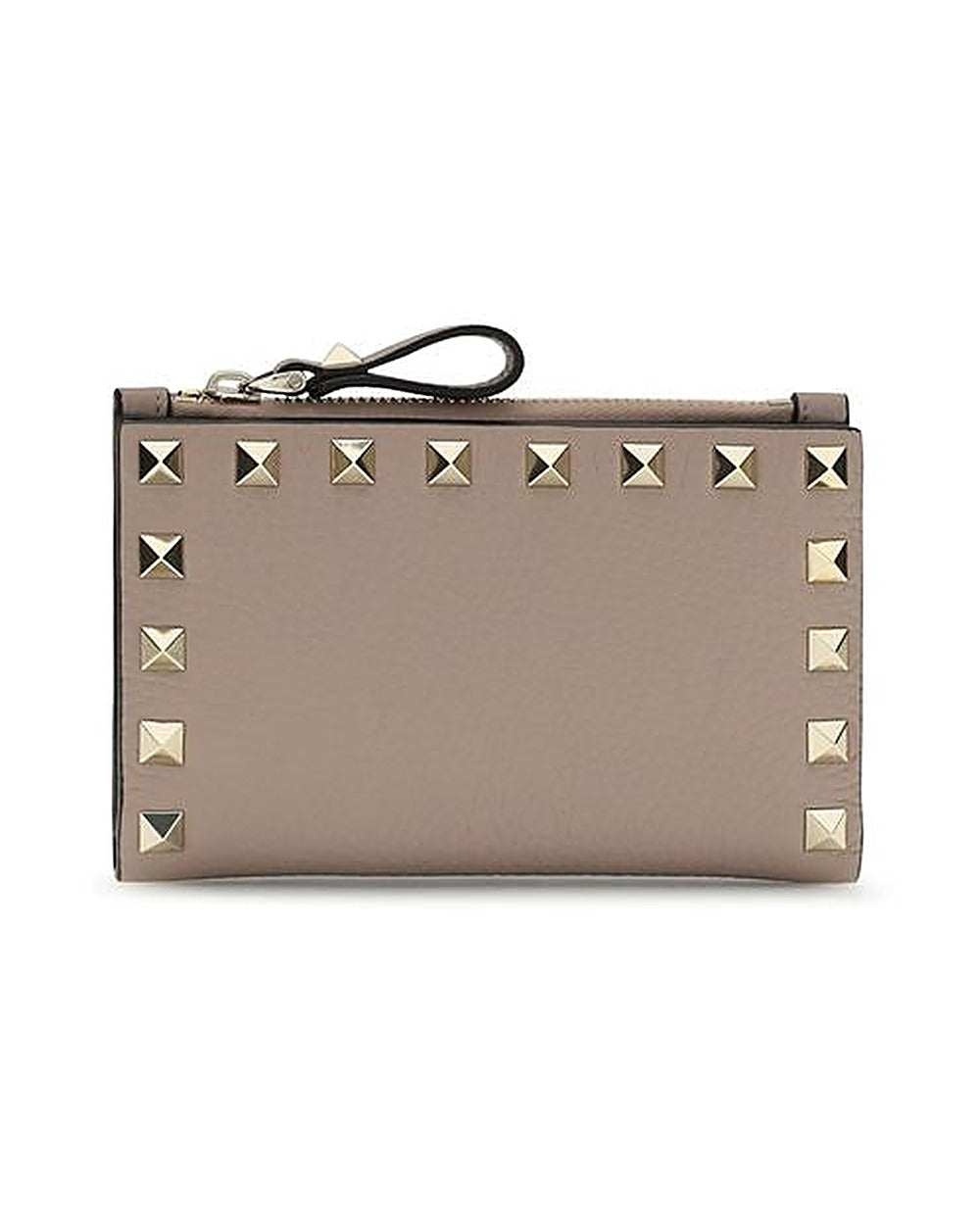 Valentino Garavani Beige Calf Leather Bos Taurus Wallet