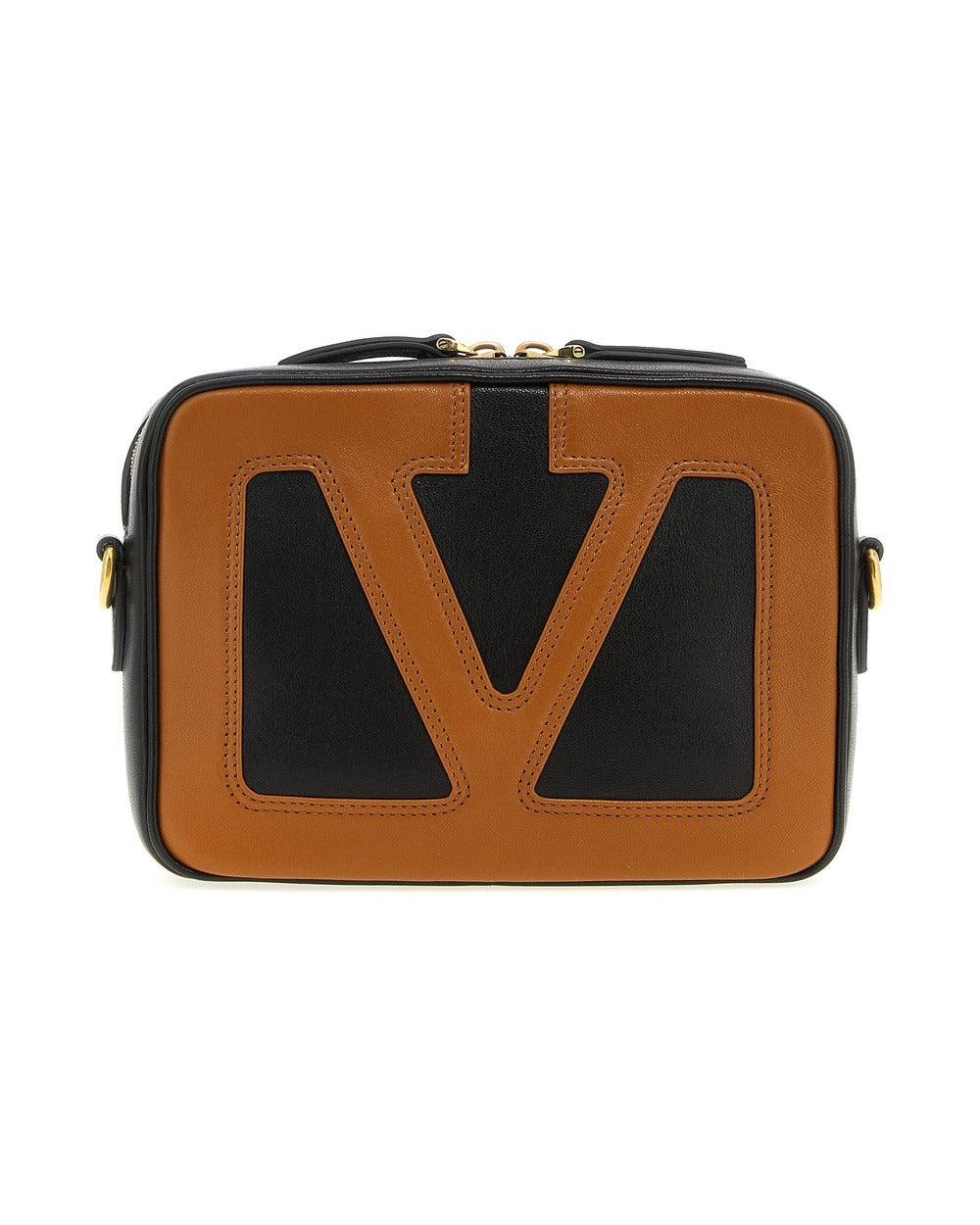 Valentino Garavani Brown Lamb Leather Crossbody Bag
