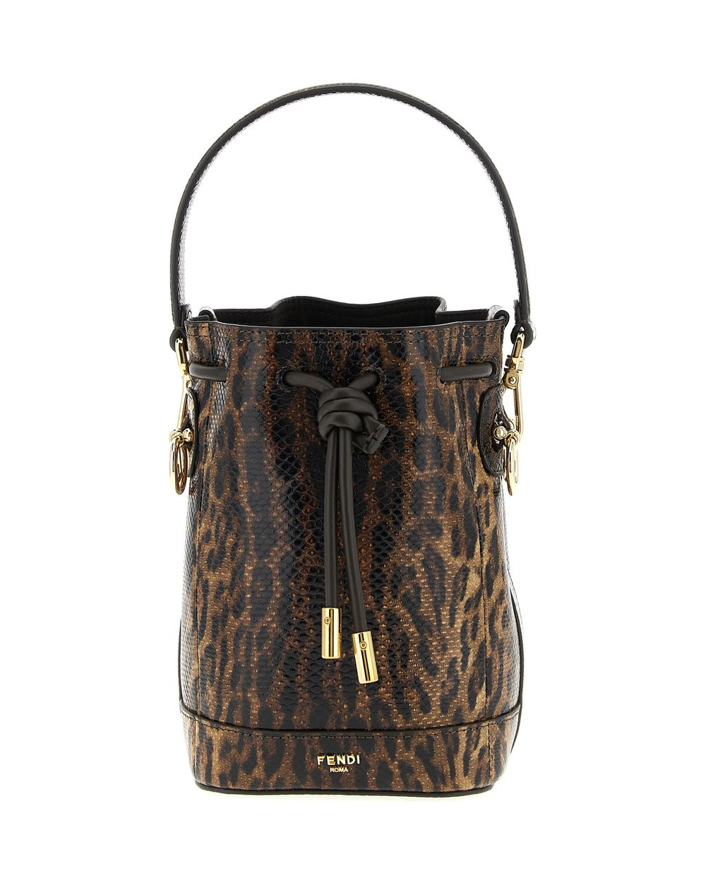 Fendi Brown Velvet Leather Handbag